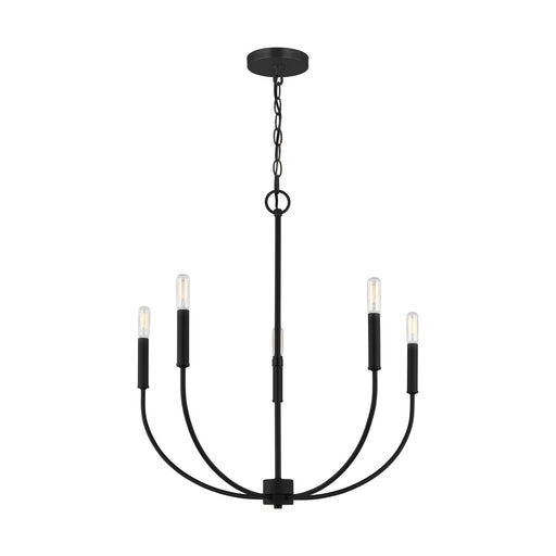 Visual Comfort Studio 3167105-112 Greenwich Five Light Chandelier, Midnight Black Alternate Image.jpg