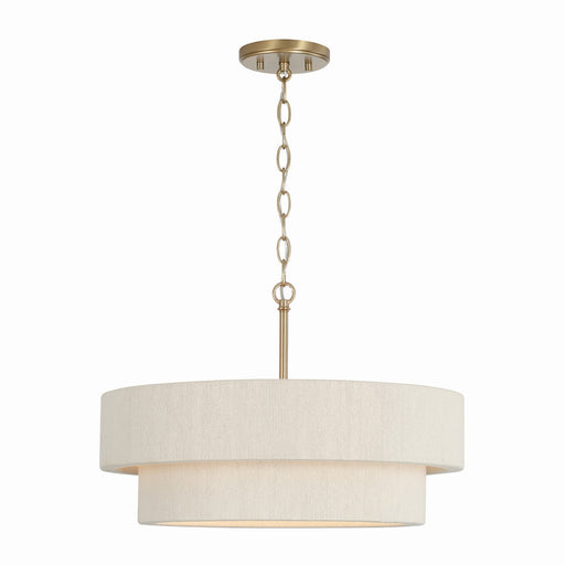 Capital Lighting 349841MA Delaney Four Light Pendant, Matte Brass Main Image.jpg