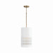 Capital Lighting 350212AW Dash One Light Pendant, Aged Brass and White Main Image.jpg