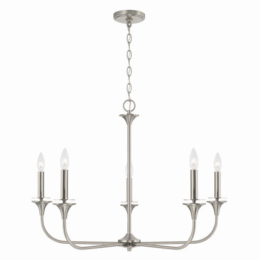 Capital Lighting 448951BN Presley Five Light Chandelier, Brushed Nickel Main Image.jpg