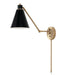 Capital Lighting 650111AB Bradley One Light Wall Sconce, Aged Brass and Black Main Image.jpg