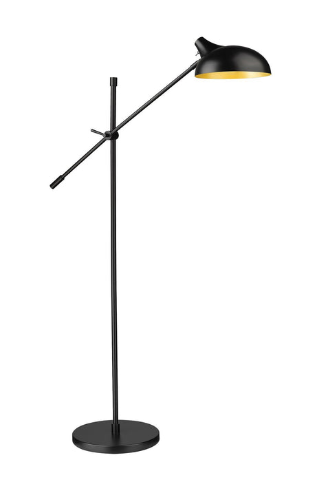 Z-Lite 1942FL-MB Bellamy One Light Floor Lamp, Matte Black Main Image.jpg