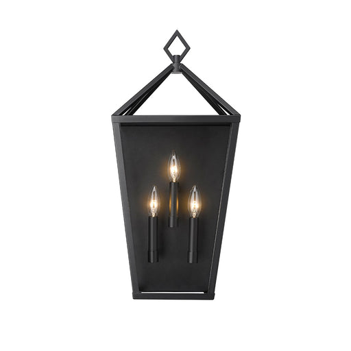 Millennium 2533-PBK Arnold Three Light Outdoor Wall Sconce, Powder Coat Black Main Image.jpg