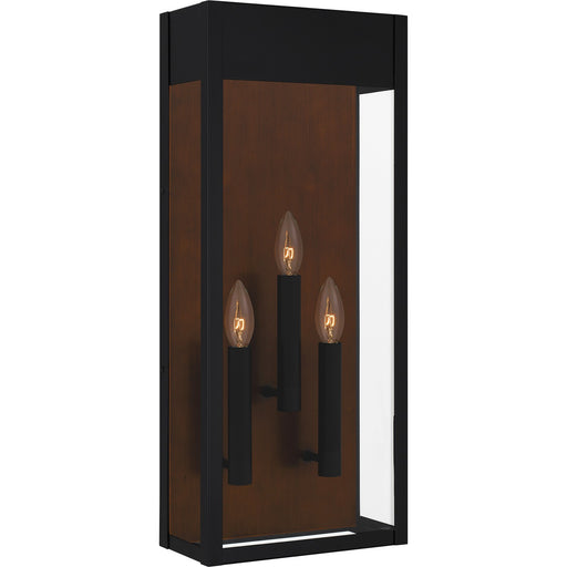 Quoizel MAE8410MBK Maren Three Light Outdoor Wall Mount, Matte Black Main Image.jpg