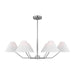 Visual Comfort Studio DJC1016BS Burke Six Light Chandelier, Brushed Steel Main Image.jpg