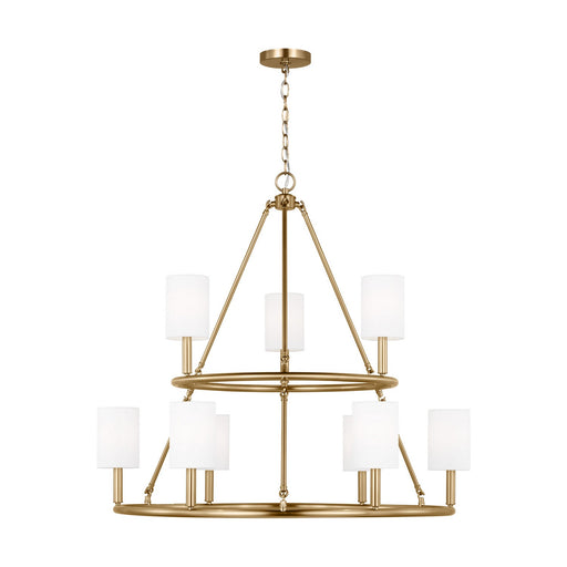 Visual Comfort Studio DJC1099SB Egmont Nine Light Chandelier, Satin Brass Main Image.jpg