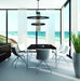 Framburg 5738 MBLACK Iris Five Light Foyer Chandelier, Matte Black Alternate Image.jpg