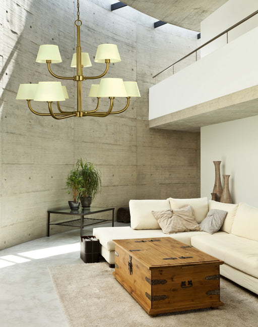 Framburg 5759 BR Emma Nine Light Foyer Chandelier, Brushed Brass Alternate Image.jpg