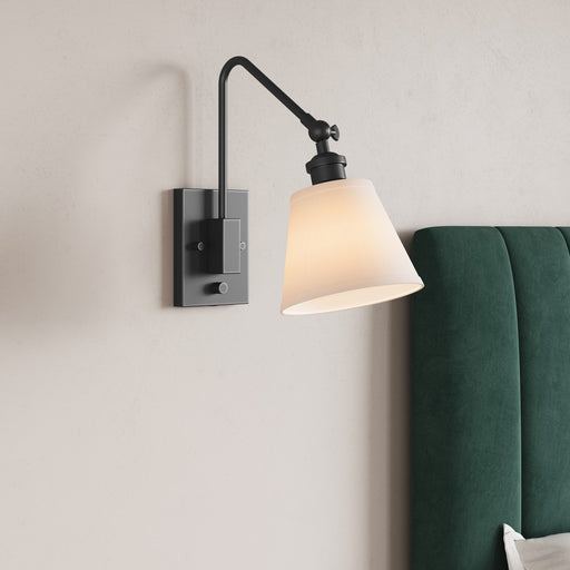Millennium 14001-MB Elyon One Light Swing Arm Wall Sconce, Matte Black Main Image.jpg