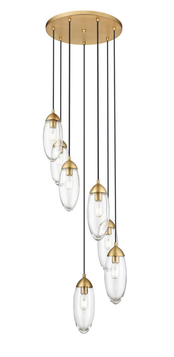 Z-Lite 651P-7R-RB Arden Seven Light Chandelier, Rubbed Brass Main Image.jpg
