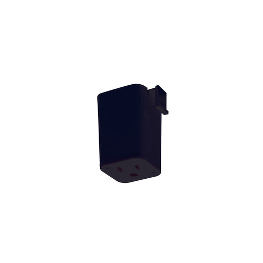 Nora Lighting NT-327B 1-Circuit Track Outlet Adaptor, 1 Or 2 Circuit Track, Black Main Image.jpg