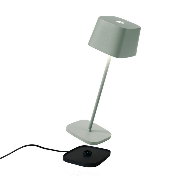 Zafferano LD0870G4 Ofelia LED Table Lamp, Sage Main Image.jpg