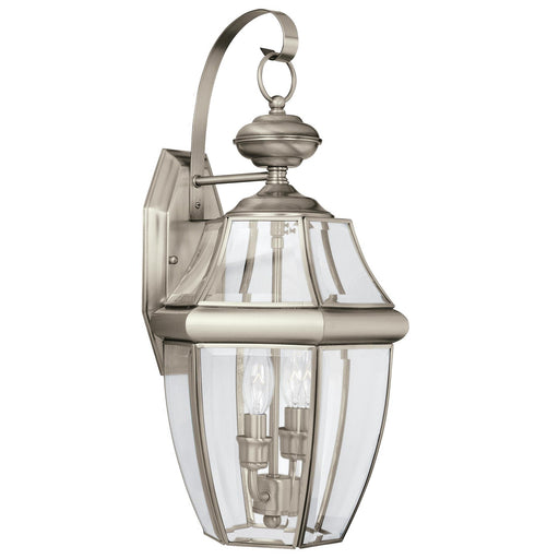 Generation Lighting 8039-965 Lancaster Two Light Outdoor Wall Lantern, Antique Brushed Nickel Main Image.jpg
