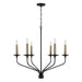 Capital Lighting 451561MB Wilder Six Light Chandelier, Matte Black Main Image.jpg