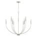 Capital Lighting 452191BN Ansley Nine Light Chandelier, Brushed Nickel Main Image.jpg