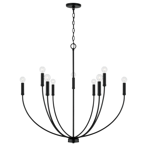 Capital Lighting 452191MB Ansley Nine Light Chandelier, Matte Black Main Image.jpg