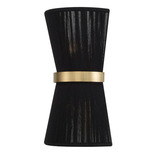 Capital Lighting 641221KP Cecilia Two Light Wall Sconce, Black Rope and Patinaed Brass Main Image.jpg