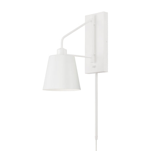 Capital Lighting 651311WE Alden One Light Wall Sconce, Matte White Main Image.jpg