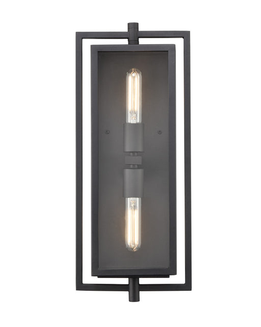 Millennium 250002-TBK Rankin Two Light Outdoor Wall Sconce, Textured Black Main Image.jpg