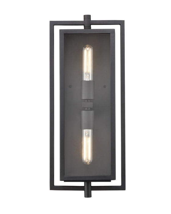 Millennium 250002-TBK Rankin Two Light Outdoor Wall Sconce, Textured Black Main Image.jpg