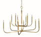 Framburg 5872 BR Manhattan 12 Light Dining Chandelier, Brushed Brass Main Image.jpg