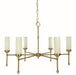 Framburg 5880 BR Emily Six Light Chandelier, Brushed Brass Main Image.jpg