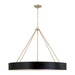 Capital Lighting 453061RK Weller Six Light Chandelier, Matte Brass and Black Main Image.jpg