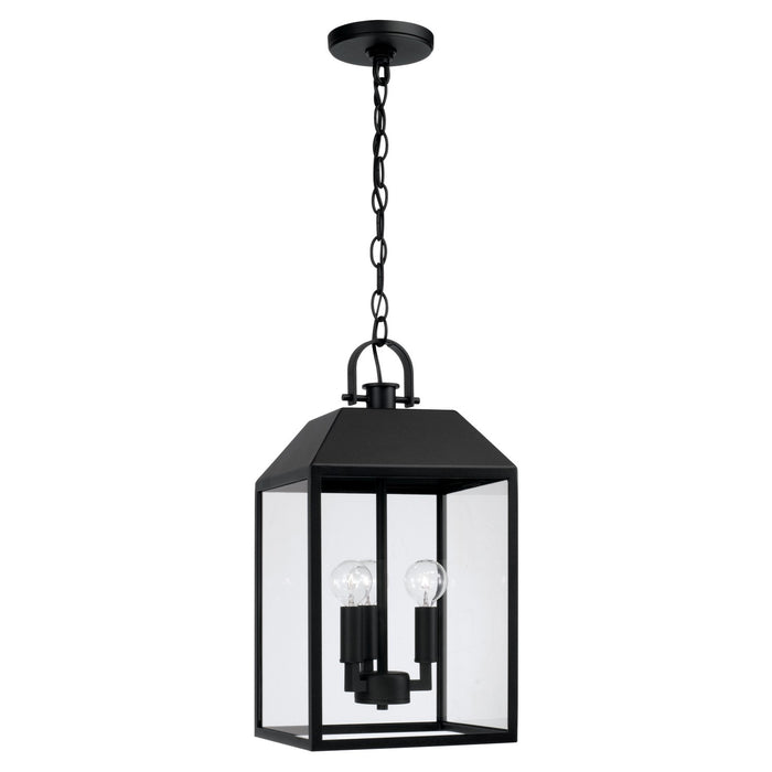 Capital Lighting 953434BK Nelson Three Light Outdoor Hanging Lantern, Black Main Image.jpg