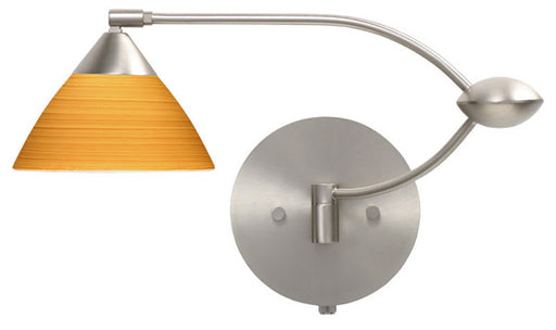 Besa 1WU-1743OK-SN Domi One Light Swing Arm Wall Sconce Satin Nickel Main Image.jpg