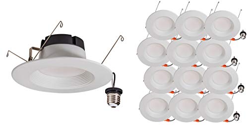 12 Pack of 5"/6" LED Recessed Downlight Trim Replacements, 2700K Soft White, 90CRI, 720 Lumens, Energy Star - UL Wet Rated - Dimmable - Easy to Install Alternate Image 4.jpg