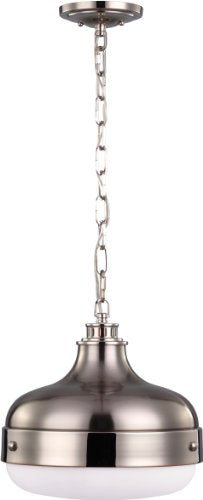 Generation Lighting P1283PN/BS Cadence Two Light Pendant, Polished Nickel / Brushed Steel Alternate Image.jpg