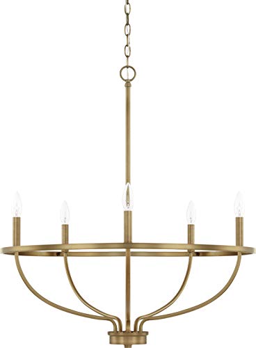 Capital Lighting 428551AD Greyson Five Light Chandelier, Aged Brass Alternate Image.jpg