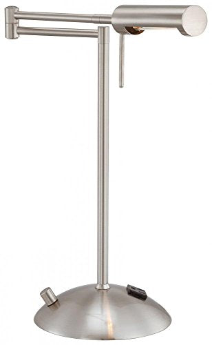 George Kovacs P101-084 Georges Reading Room One Light Swing Arm Table Lamp, Brushed Nickel Alternate Image.jpg