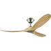 Visual Comfort Fan 3MAVR60BSNW Maverick 60" Ceiling Fan, Brushed Steel and Natural Wood Main Image.jpg