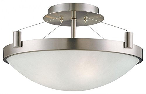 George Kovacs P591-084 Suspended Three Light Semi Flush Mount, Brushed Nickel Alternate Image.jpg