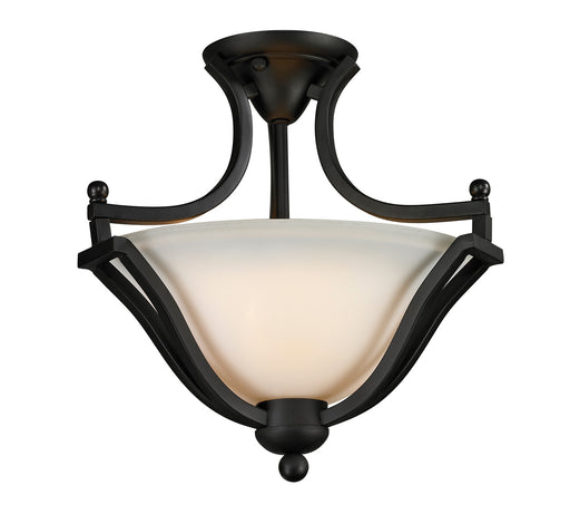 Z-Lite 703SF-MB Lagoon Two Light Semi Flush Mount, Matte Black Main Image.jpg
