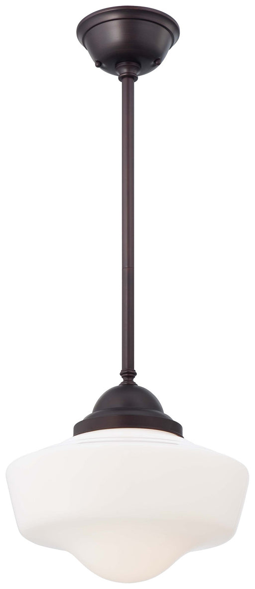 Minka-Lavery 2256-576 One Light Pendant, Brushed Bronze Main Image.jpg