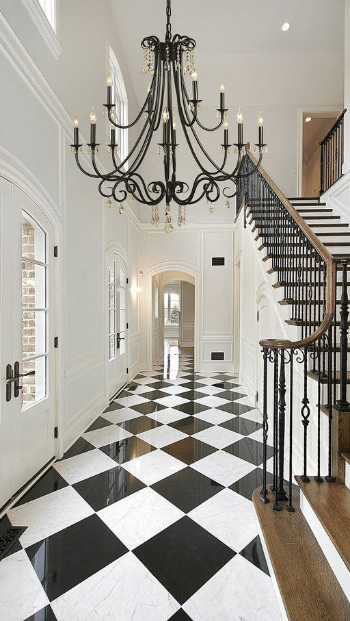 Framburg 2997 MB Liebestraum 12 Light Foyer Chandelier, Mahogany Bronze Alternate Image.jpg