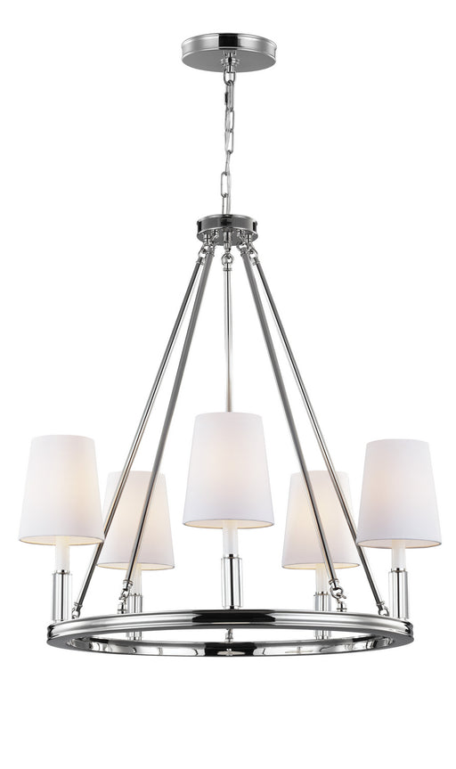 Visual Comfort Studio F2922/5PN Lismore Five Light Chandelier, Polished Nickel Main Image.jpg