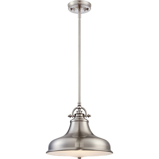Quoizel ER1814BN Emery One Light Pendant, Brushed Nickel Main Image.jpg