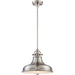 Quoizel ER1814BN Emery One Light Pendant, Brushed Nickel Main Image.jpg