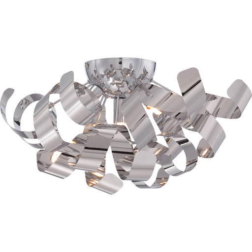 Quoizel RBN1616C Ribbons Four Light Flush Mount, Polished Chrome Main Image.jpg