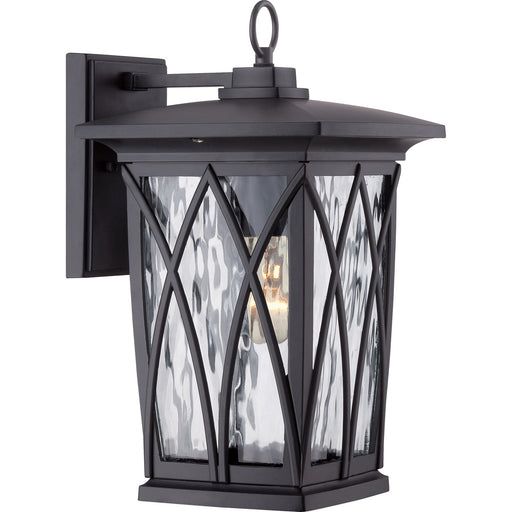 Quoizel GVR8408K Grover One Light Outdoor Wall Lantern, Mystic Black Main Image.jpg