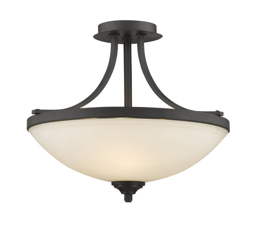 Z-Lite 435SF-BRZ Bordeaux Three Light Semi Flush Mount, Bronze Main Image.jpg