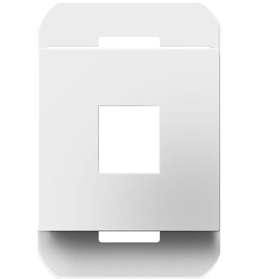 adorne® AC1PFW1 1-Port Frame, White Main Image.jpg