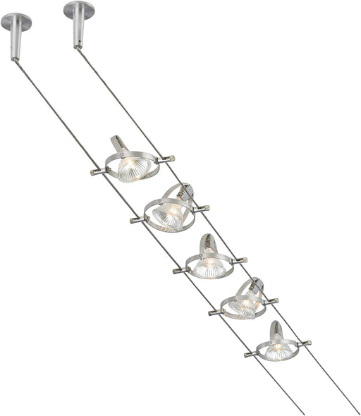 Tiella 800CBL5PN-LED, Accent Electronic Low Volt Surface Track Lighting Kit, LED Bulb Compatible, Nickel Main Image.jpg