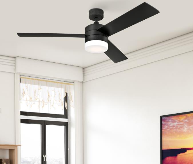 Westinghouse 7205900 Alta Vista 52-Inch Indoor Ceiling Fan with Dimmable LED Light Fixture, Matte Black Finish with Reversible Black/Bleached Cherry Blades, Opal Frosted Glass, Remote Control Included Alternate Image 4.jpg