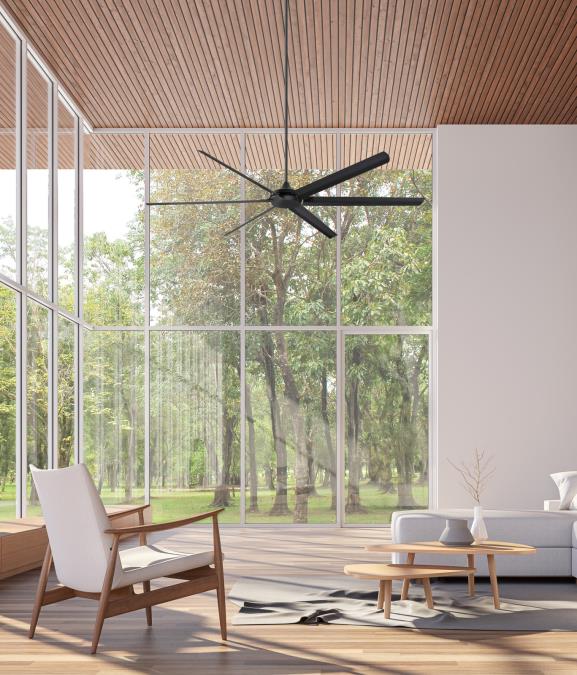 Westinghouse 7224800 Widespan 100-Inch Indoor/Outdoor Ceiling Fan, DC Motor, Matte Black Finish, Remote Control Included Alternate Image 4.jpg