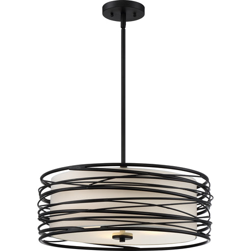 Quoizel SPL2820K Spiral Three Light Pendant, Mystic Black Main Image.jpg