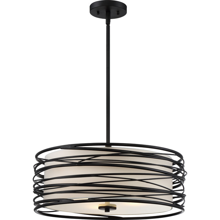 Quoizel SPL2820K Spiral Three Light Pendant, Mystic Black Main Image.jpg